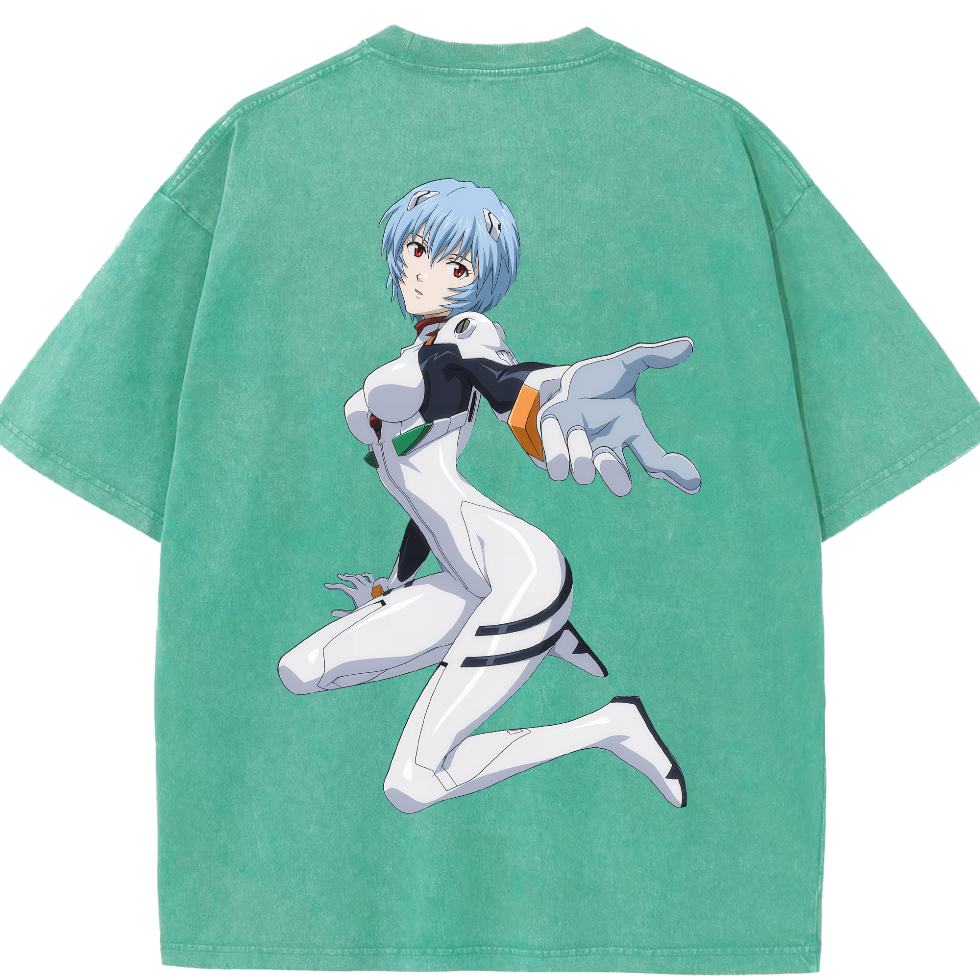 （画像用） EVA 新世紀エヴァンゲリオン 綿100% ヴィンテージ風 半袖Tシャツ（背面プリント）